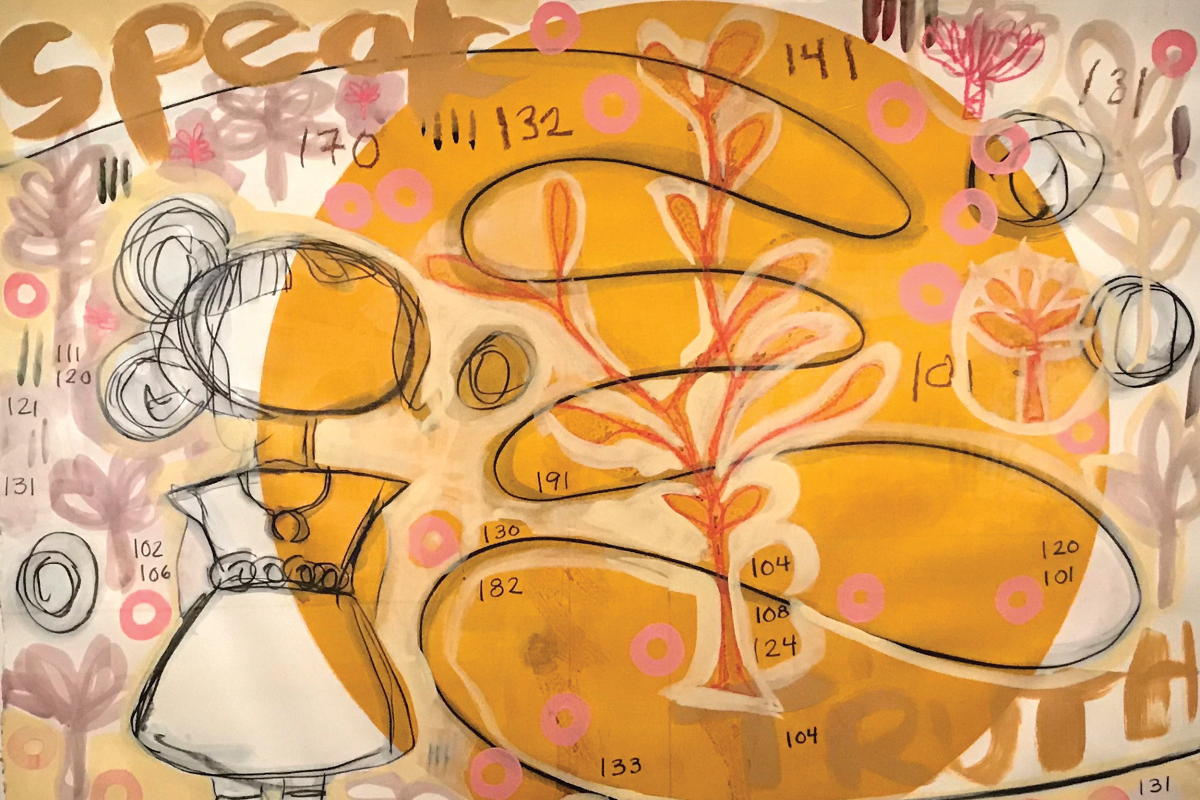 "Speak Truth" by Melanie Yazzie, professor of art practices and head of printmaking in CU Boulder's Department of Art and Art History